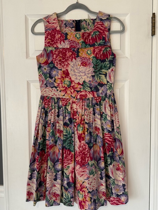 Laura Ashley Dresses & Skirts - Vintage Laura Ashley Multicolor Floral Sundress - Pink, Purple, Green